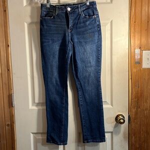 Copper flash denim jeans